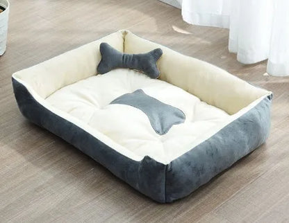 Removable Plush Pet Large Dog Bed Sofa House Mat Kennel Winter Washable Calming Cushion Blanket Cover